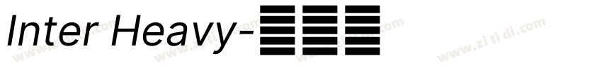 Inter Heavy字体转换